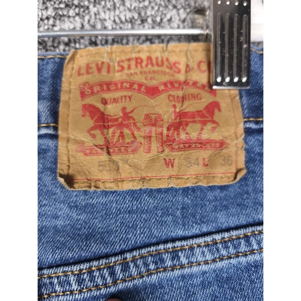 Levi's 569 Jeans Men 34x36 Blue Loose Straight Leg Denim